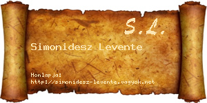 Simonidesz Levente névjegykártya